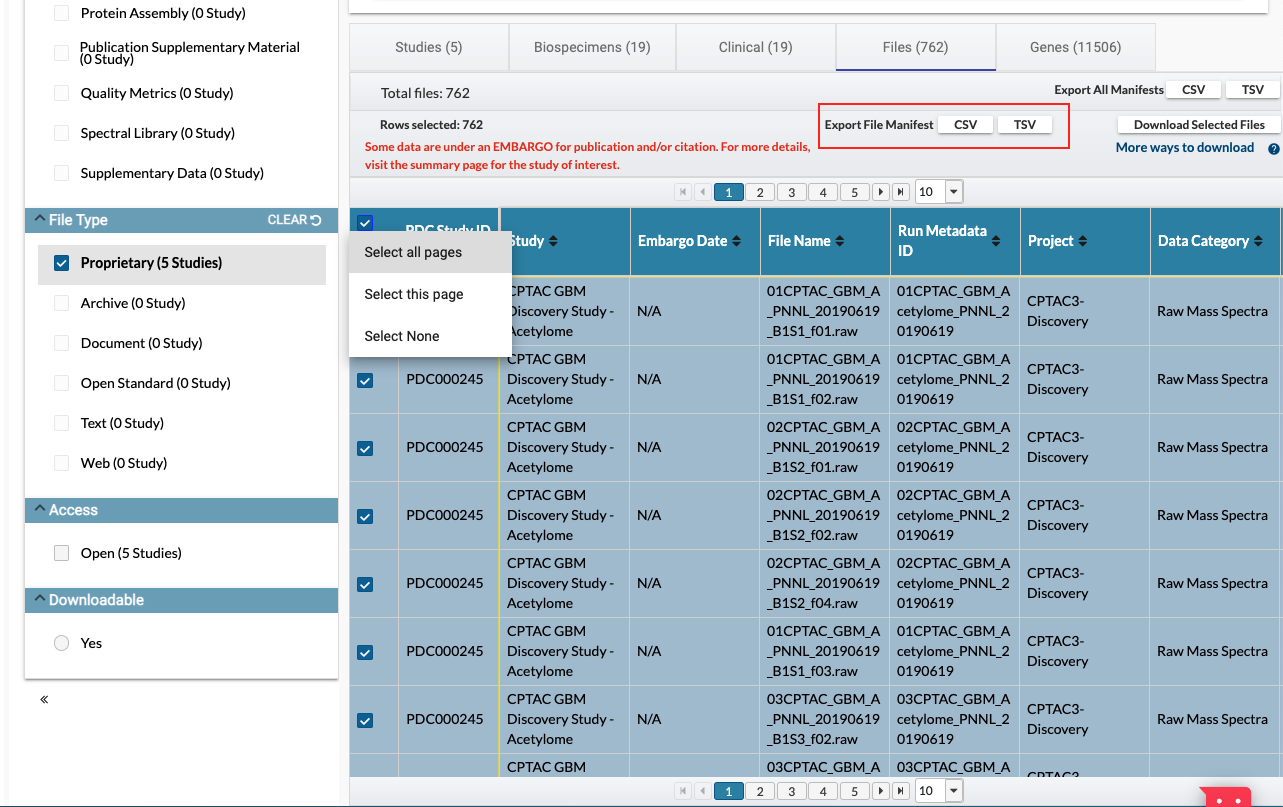 Proteomic Data Commons